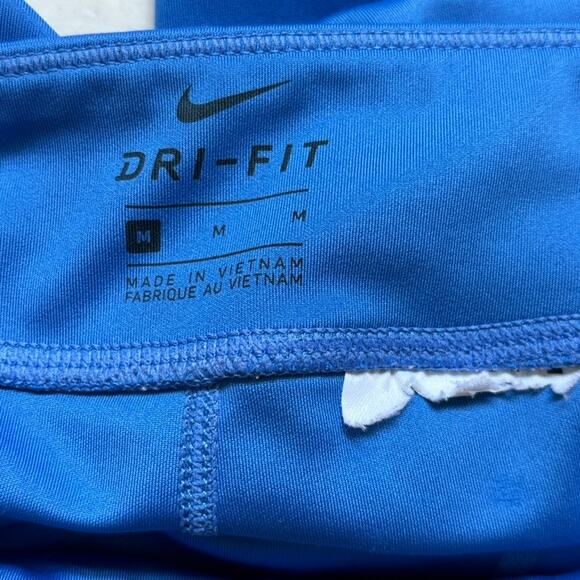 Nike Dri-Fit Blue and White Colorblock Kids Leggings Size M - Picture 7 of 13